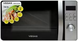 Микроволновая печь соло Vegas VMM5020WE, 20 л, 700 Вт, Черный